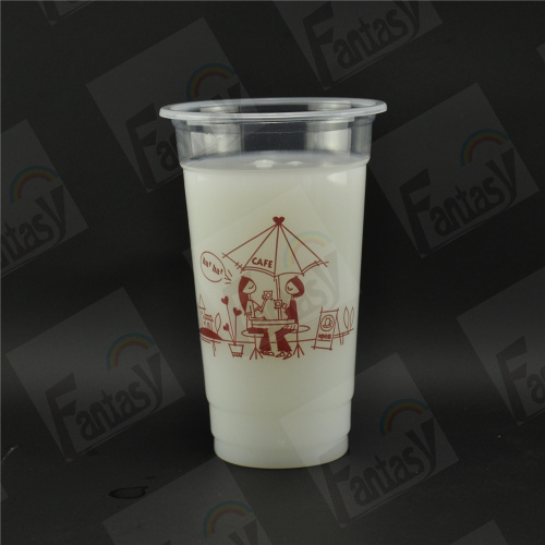 Descartável 500ml Cup de bolha personalizada U Copo de forma