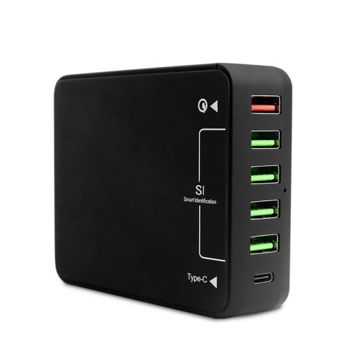 Travel USB Charger with Multiple Ports with Type-C
