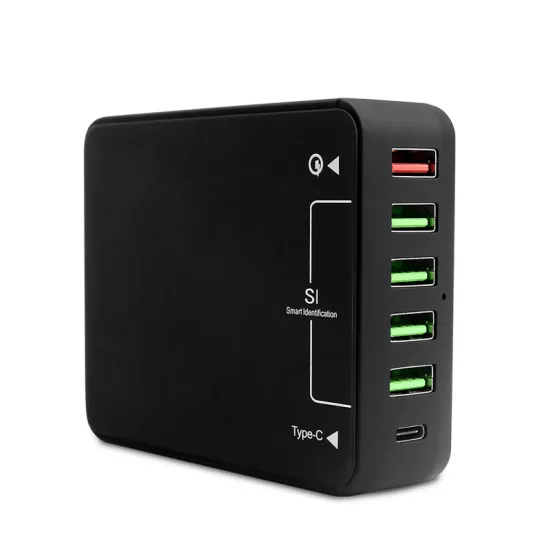 QC 3.0 Charger 5-USB-Port Type-c Mobile Phone