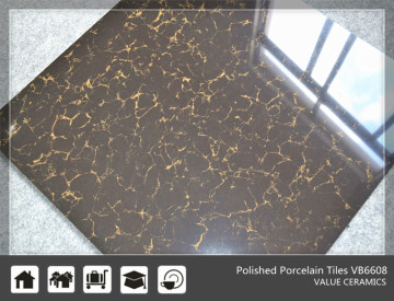 Black porcelain floor tiles price