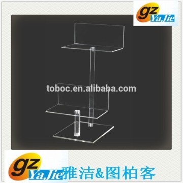 Two-tier Elevated High Quality Clear Acrylic Tabletop Handbag Display,Perspex Purse Stand,Plexiglass Bag Rack