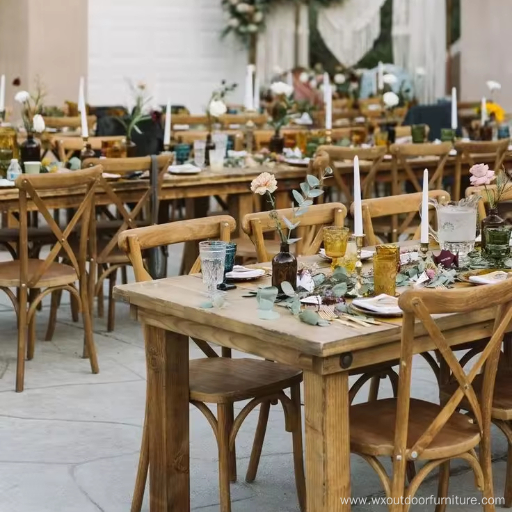 solid wood new style minimalism customized hotel restaurant household Folding banquet wedding outdoor tables