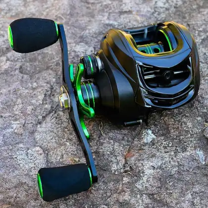 9+1BB Baitcasting Fishing Reel: High-Speed Metal Spool Reel with Magnetic Brake System and Drag Fishing Wheel