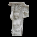 Neoclassical Floral Grandeur Marble Fireplace
