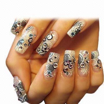 Artificial Fingernails, Beautiful Design Nail Art Tips, Suitable for Promotions