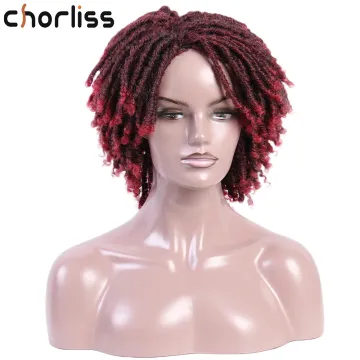 Hot Selling Cheap Bug African Short Dreadlocks Wig Faux Locs Hair Braided Wigs For Black Women Synthetic Hair Wigs