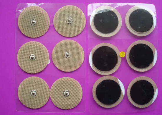 Round Tens Massage Electrode Pad With Carbon For Muscle Stimulator, Snap Massage Pad, Snap Electrode Pads