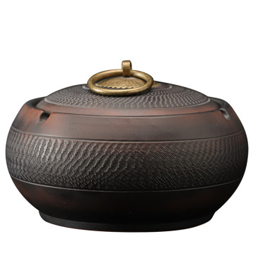 Custom Jianshui Purple Pottery Ashtray with Lid