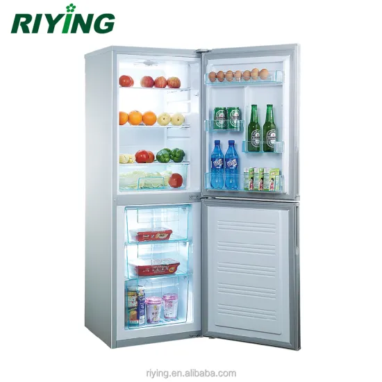 168 Liter Double Door and Bottom Freezer Stainless Steel Household Refrigerator: BCD-168
