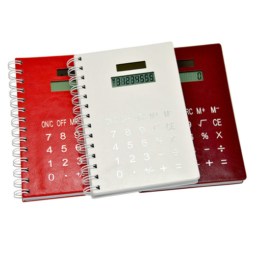 notebook with calculator