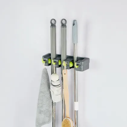 Wall Mounted Mop and Broom Organizer Storage Holder