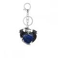 Gemstone Crystal Heart Alloy Wings Dragon &amp; Pterosaur Stone Key Chains Natural Quartz Dragon Charm Key Ring Anniversary Giftary