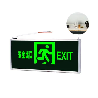 LED Fire Emergency Exit Sign for Power Outage Evacuation