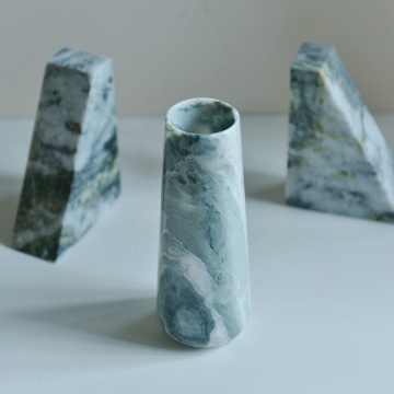 Luxury Nordic Style Marble Stone Flower Vase: Elegant Home Decor