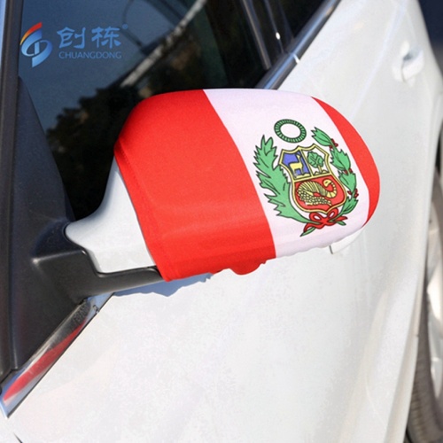 Digital print custom logo flag car mirror cover