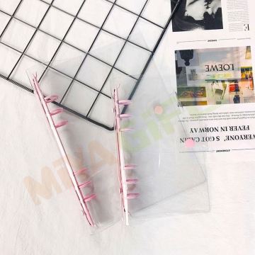 Custom Pastel Color Transparent Vinyl PVC A5 A6 Planner Cover