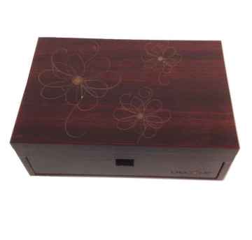 Wood Drawer Storage Box For Dates Laser Logo