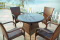 Alta qualità mobili in Rattan giardino esterno di vimini mobili Patio Set