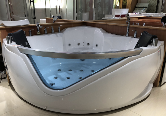 1500mm Corner Massage Bathtub Whirlpool Bath