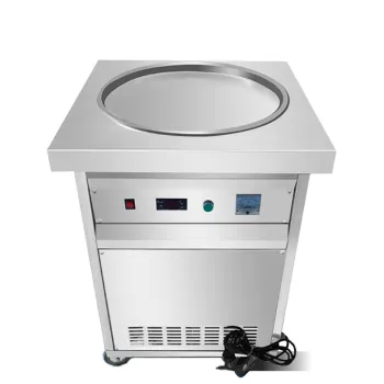 Single-Disk Deep-Fried Ice Cream Roll Machine with Efficient Cooling