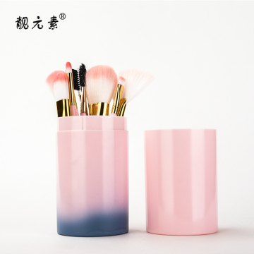12 PCS Makeup Brushes With Plastic Barrel