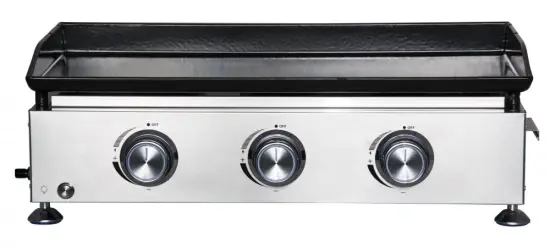 3 Burner Stainless Steel Flat Top Griddle