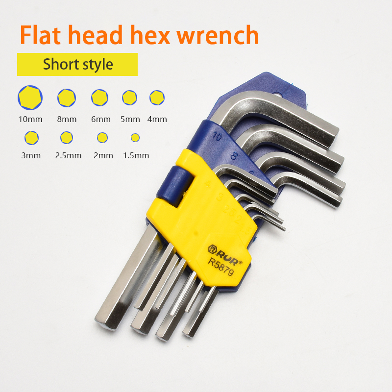 L type keys Hex Wrench Flat Ball Star Torx Head Spanner CR-V Hexagonal Wrench Set Multi function 9 pcs a set Hand Tools