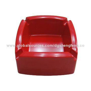 Melamine ashtrays, red color
