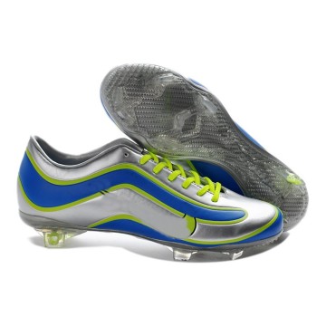 Super a Football Shoe for Athlete Soccer Brazil World Cup Shoe Silver Blue