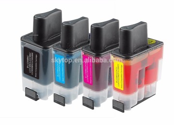 Chinese supplier skytop compatible new ink cartridge for brother LC41 color dye ink with chip