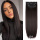 Cheap clip in hair virgin raw Synthetic 11 Clips long straight invisible seamless clip in hair extension