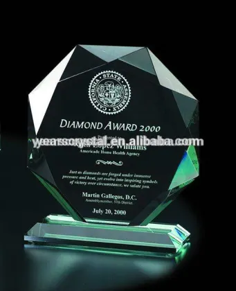New designs crystal Trophy