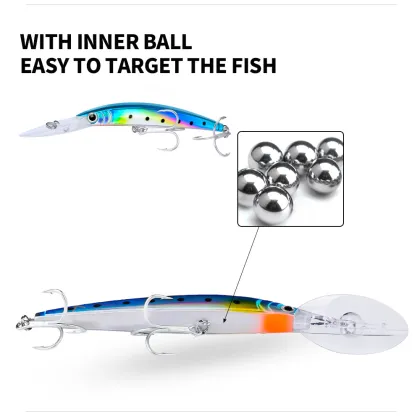 Plastic Hard Stick Bait Swimbait - 17cm 27g Floating Jerk Bait for Topwater Fishing