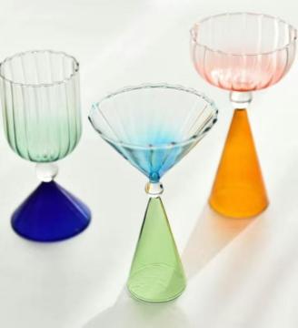 Creative Striped Gradient Wine Glass For Party Wedding