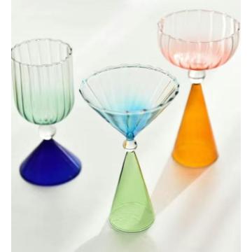 Copa De Vino Degradada A Rayas Creativa Para Bodas De Fiesta