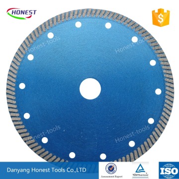 China honest diamond saw blade hot press sintered turbo type 200mm for marble power tool fitting