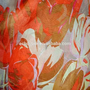 flower printed silk fabric.