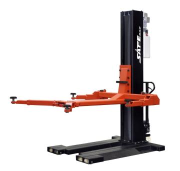 Mobile Car Lift: Outdoor Single Post with Manual Lock Release