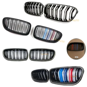 BMW 5 Series F10 F11 F18 Front Kidney Grille - Double Slat M Color Carbon Chrome 2010-2016
