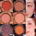 Face Blusher Powder Rouge Makeup Vintage Retro Cheek Blusher Palette Waterproof Long Lasting Natural Facial Blush Powder Contour