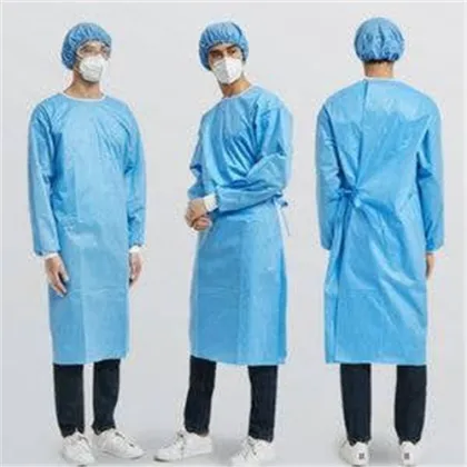 Medical nonwoven disposable isolation gown