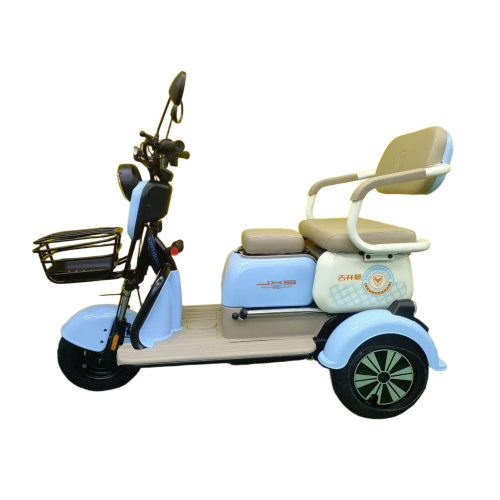 Eco-Friendly Electric Tricycle with Front Basket and Reliable Braking