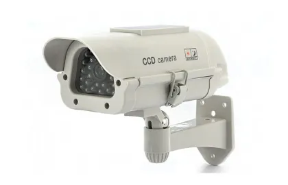 Cctv Camera Accessories , Realistic Solar Powered Dummy Camera For Security