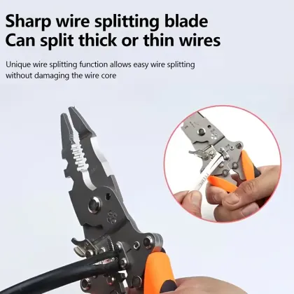 Orange and Black Foldable Wire Strippers