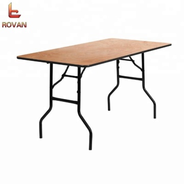 Platinum Wood Folding Rectangle Banquet Table for Weddings