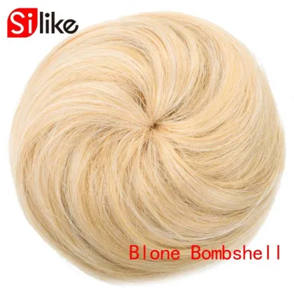 Curly Scrunchie Chignon Hair Bun Synthetic Hair Ring Wrap On  Synthetic Combs in  Messy Hair Bun Ponytails Chignon Hairpiece