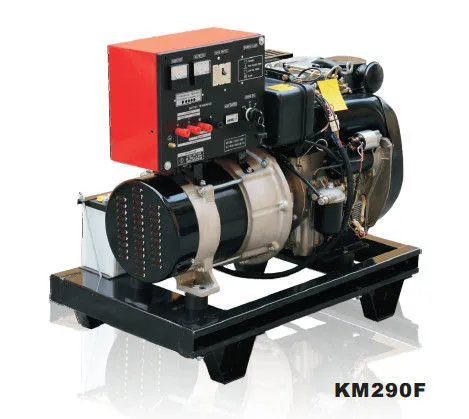 Open Frame Air Cooled Small Diesel Generator Silent Km290ft