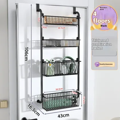 Multi-Layer No-Drill Door Back Hanging Rack