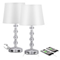 Crystal Lamp for Bedroom Set of 2