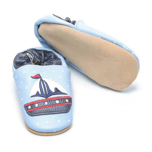 Giày da mềm cho bé thuyền buồm